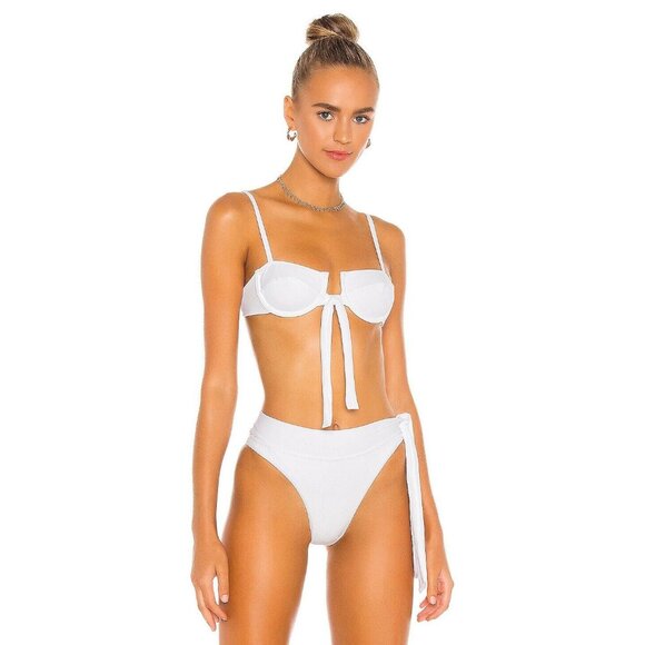 Bananhot Other - Bananhot Belen Bikini Top White Tie Back Swim Resort